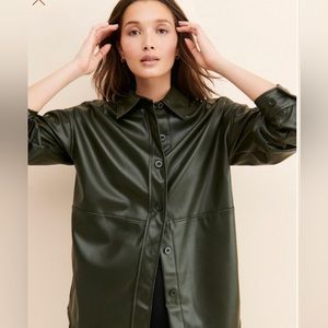 Badgley Mischka Vegan Leather shirt